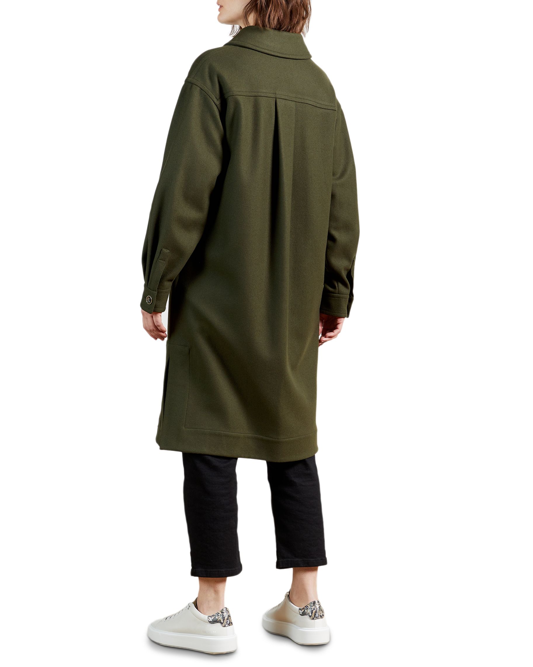 ted baker olive green coat