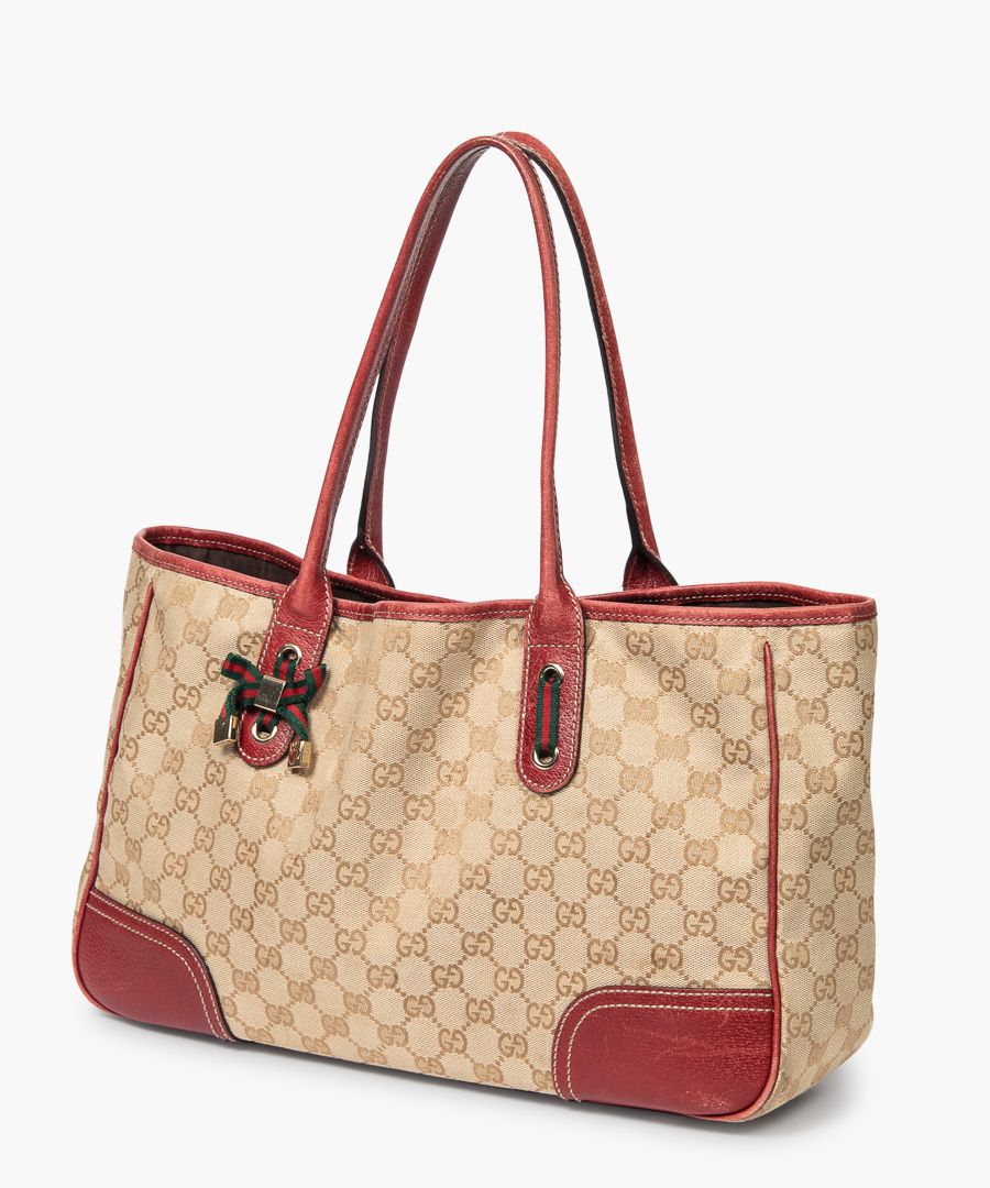 Princy GG canvas leather tote