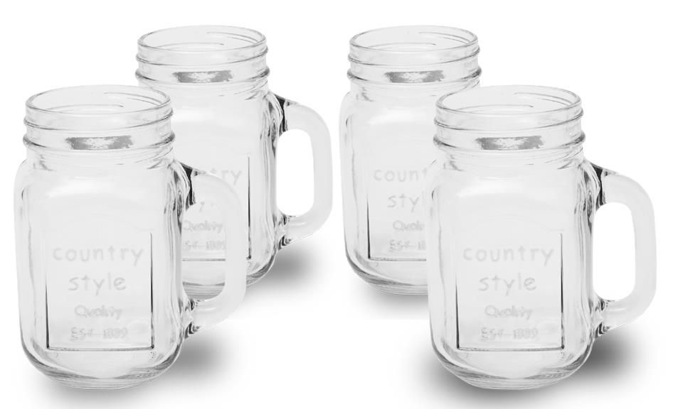 Imagine sitting in the garden on a very hot summer's day with your family and friends sipping iced tea or some fruity cocktail. With these glassware's you can serve your guest and yourself in style!  Ideal for weddings, BBQ's and garden parties. Simply fill these cute little glass jars up with alcoholic or non-alcoholic drinks and present to your party guests.  Once the drinks have stopped flowing, they can be stored away or used as a vase, just insert a lovely fresh flower into the straw hole in the lid and place on your breakfast bar or table!

Made from high quality glass, The glassware come with a twist on lid and stripy straw. The jars are embossed on one side.

Bring style & vintage glamour into your home with a price that should not be missed!

Key Features :
Jar shaped glass with silver lids and striped paper straws
Holds 1 pint
Glass Material: Soda-lime glass
Based on the classic American Mason jar
Dishwasher safe

Box Contains : 1x Mason Jar with Lid and Straw 4 in a Pack