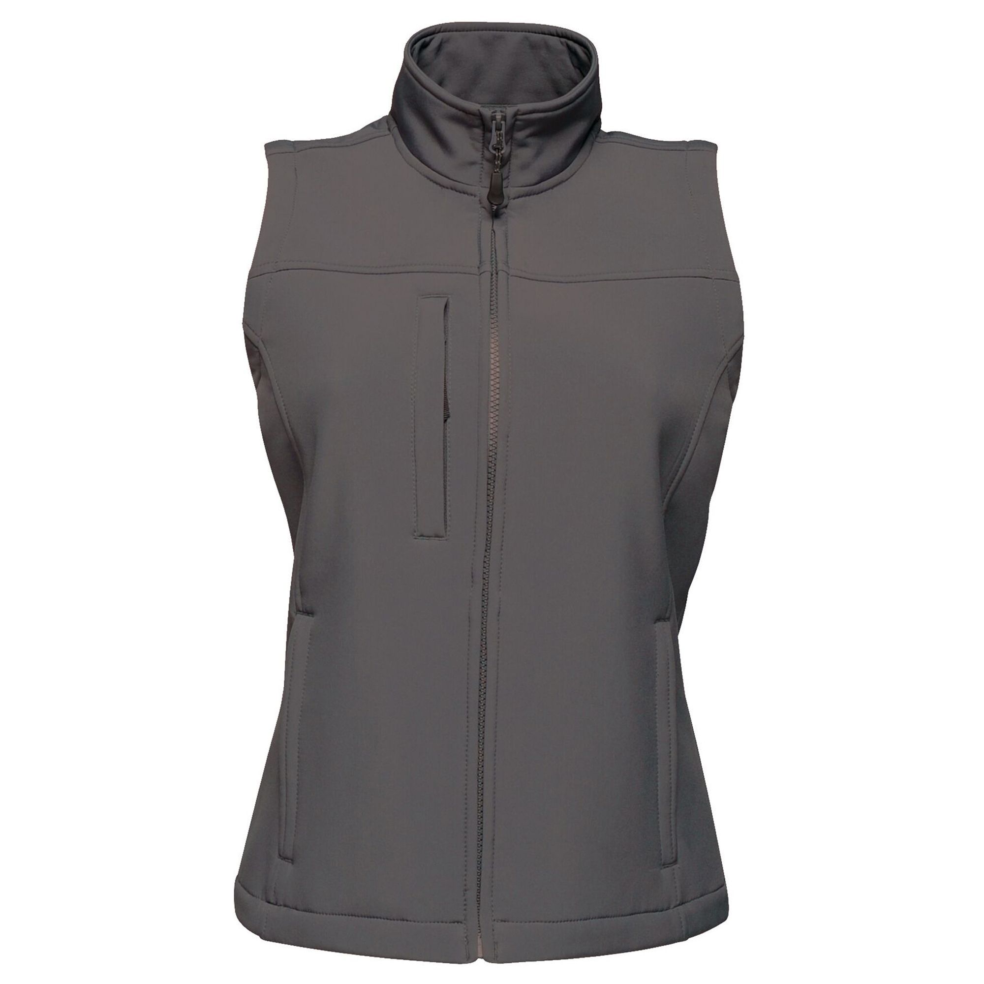 Warm backed woven stretch Softshell fabric in a durable water repellent finish. Wind resistant, quick drying and super soft handle. 2 zipped lower pockets and 1 zipped chest pocket. Lightweight and easy to wear in a shaped fit with adjustable shockcord hem. Regatta Womens sizing (bust approx): 6 (30in/76cm), 8 (32in/81cm), 10 (34in/86cm), 12 (36in/92cm), 14 (38in/97cm), 16 (40in/102cm), 18 (43in/109cm), 20 (45in/114cm), 22 (48in/122cm), 24 (50in/127cm), 26 (52in/132cm), 28 (54in/137cm), 30 (56in/142cm), 32 (58in/147cm), 34 (60in/152cm), 36 (62in/158cm). 96% polyester/4% elastane outer.