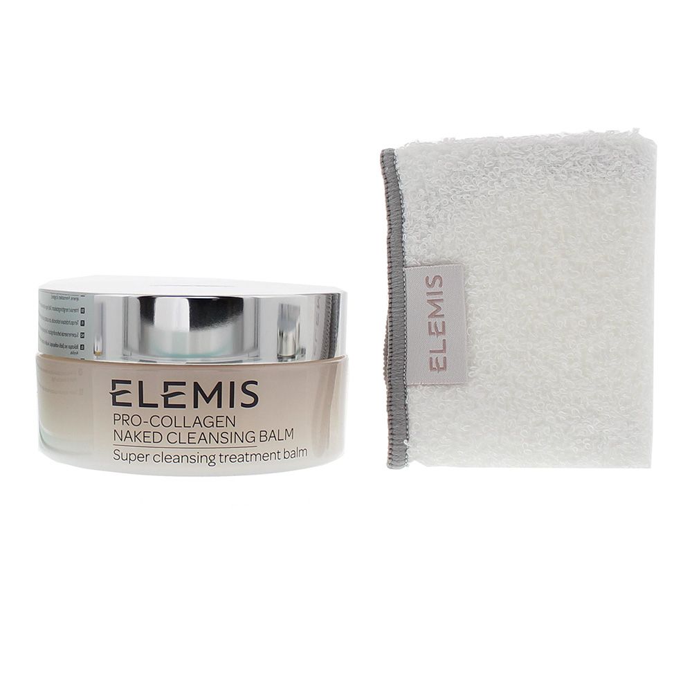 The Elemis Pro-Collagen Naked Cleansing Balm is a fragrance-free cleansing balm that melts away make up and removes impurities to leave a glowing complexion. The balm effectively removes waterproof make up and liquid lipsticks, whilst avoiding stripping the skin of moisture or irritating eyes. Formulated from a blend of moisturizing oils rich in fatty acids the balm acts as an anti-aging cleanser, that helps to smooth fine lines and wrinkles.