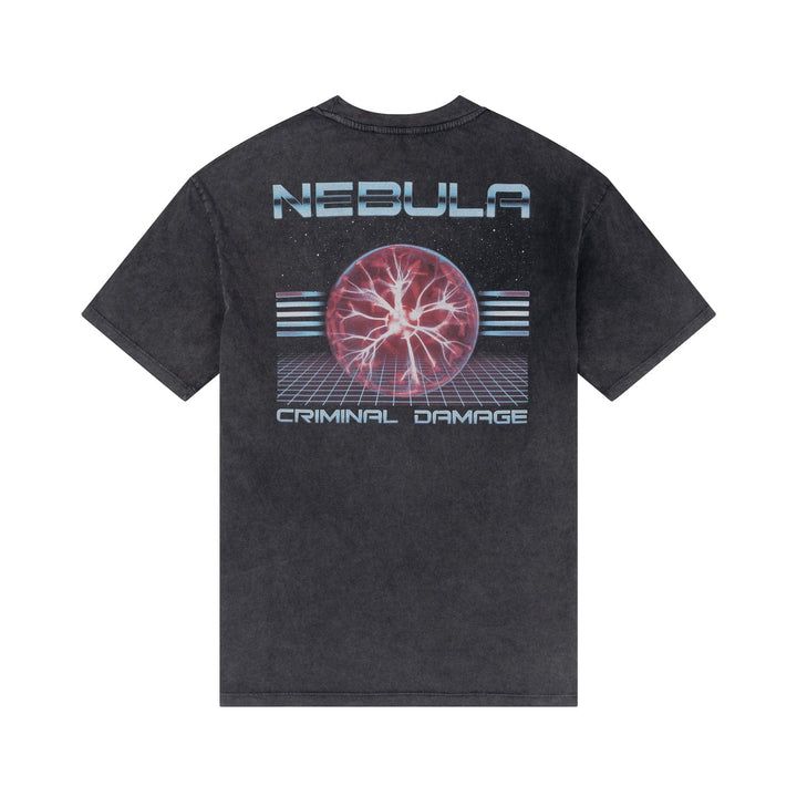 Digital Archive’ Description: Nebulla T-Shirt in Washed black featuring front text & back print. Details: - Washed black - Back and front print - Crew Neck - Ribbed Collar Composition: 100% Cotton. Machine wash as per care label instructions.