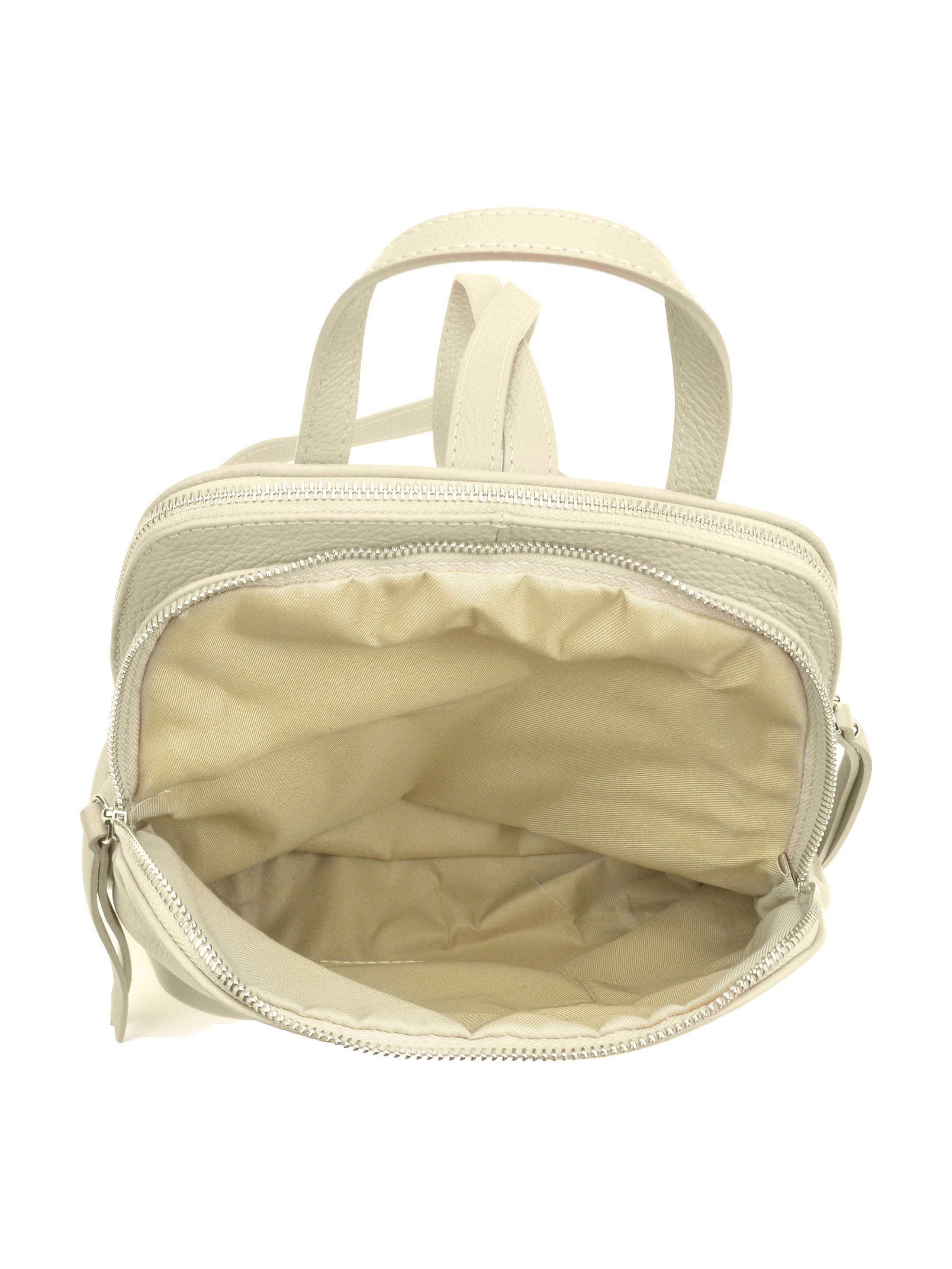 Backpack
100% cow leather
Double top zip compartments
Interior pocket
Back zip pocket
Dimensions (L): 30x30x14.5 cm
Handle: 25 cm
Shoulder strap: 2x90 cm