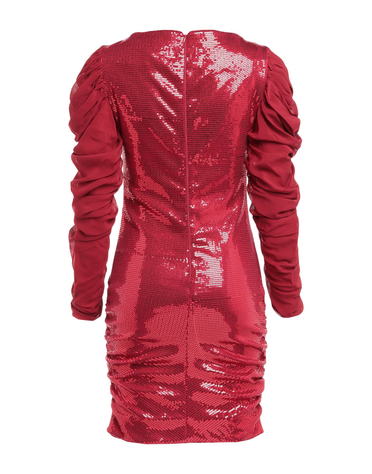 crepe, sequins, basic solid colour, round collar, long sleeves, no pockets, rear closure, zipper closure, fully lined, stretch