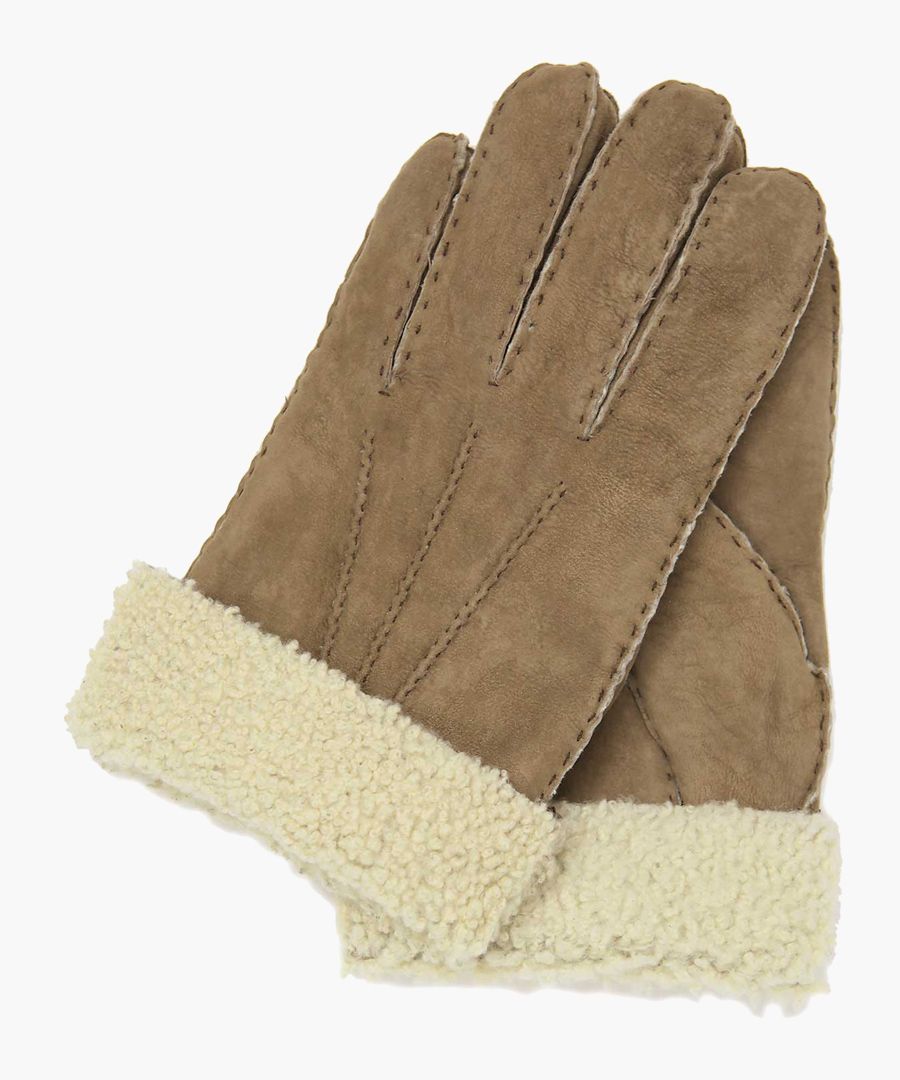 Grey nappa leather gloves
