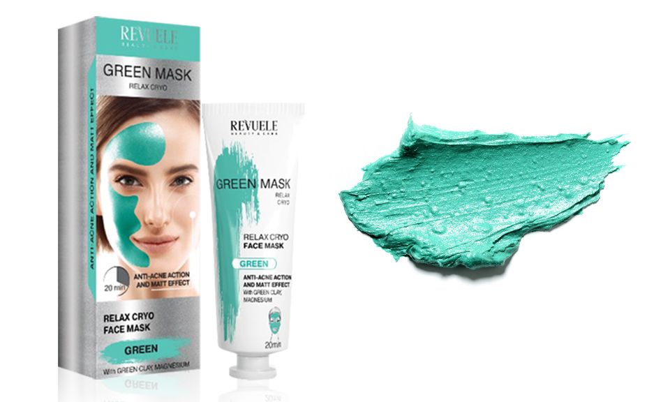 Menthol enriched green mask, intended for acne treatment. It contains active agents which provide in-depth cleansing of the facial skin, providing it with elasticity and brightness. Green clay cleans the deep layers of the skin, narrows the skin pores and regulates sebum production, providing the skin with the matte effect. The mask contains zinc oxide which regenerates the cells and Bisabolol which restores the skin's natural shine. Kryocomplex, based on menthol and lavender, has a cooling and relaxing effect.