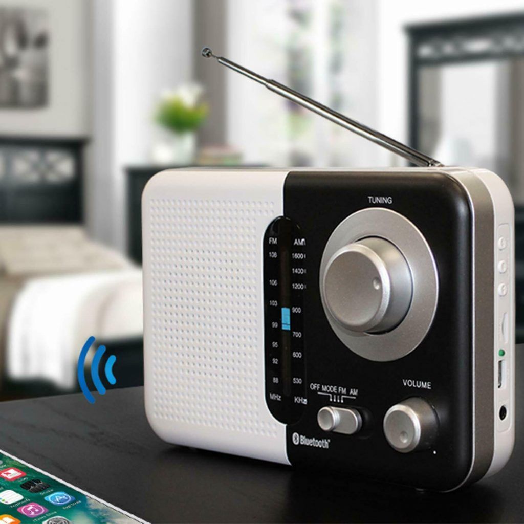 Soundz SZ412 AM/FM Portable Bluetooth Radio With USB Port And SD Card