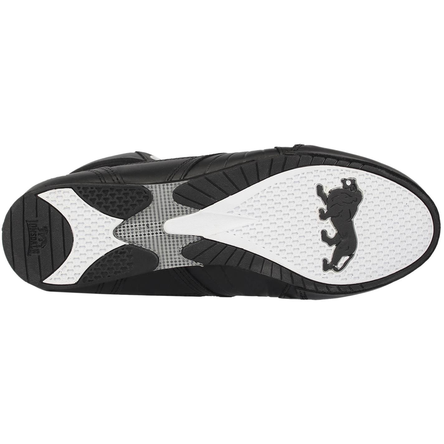 Lonsdale Contender Bottines De Boxe Homme – Ultra Légères, Cheville Matelassée, Semelle EVA, Noir/Blanc 42.5 EU