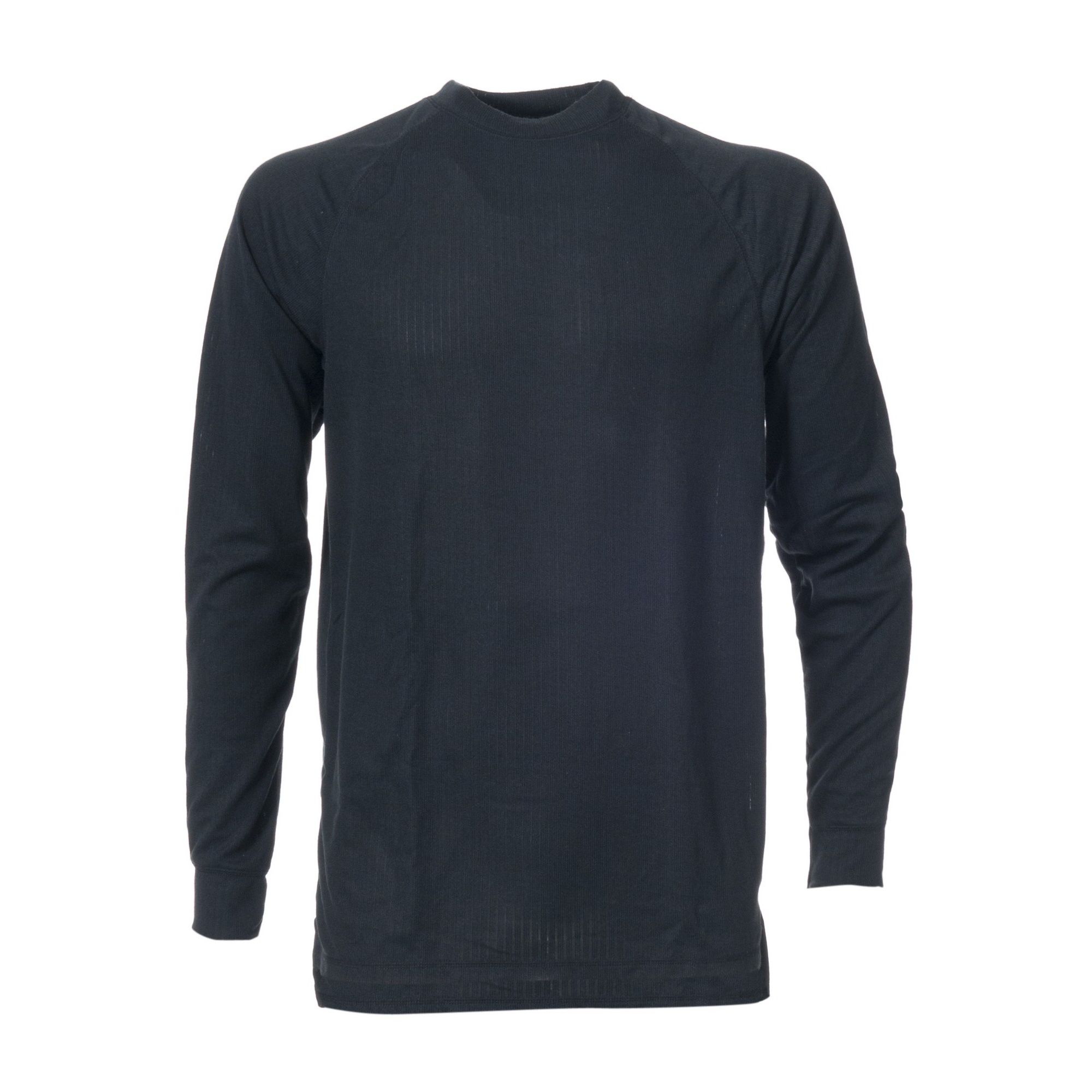 Crew Neck. Long Sleeves. Flat Seams For Comfort. Deep Cuffs. Side Splits. Quick Drying. 100% Polyester. Rib: 170gms.