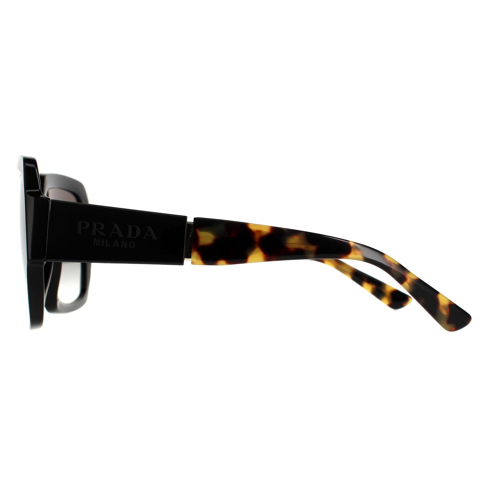 Prada Square Womens Black Grey Gradient PR21XS Sunglasses
