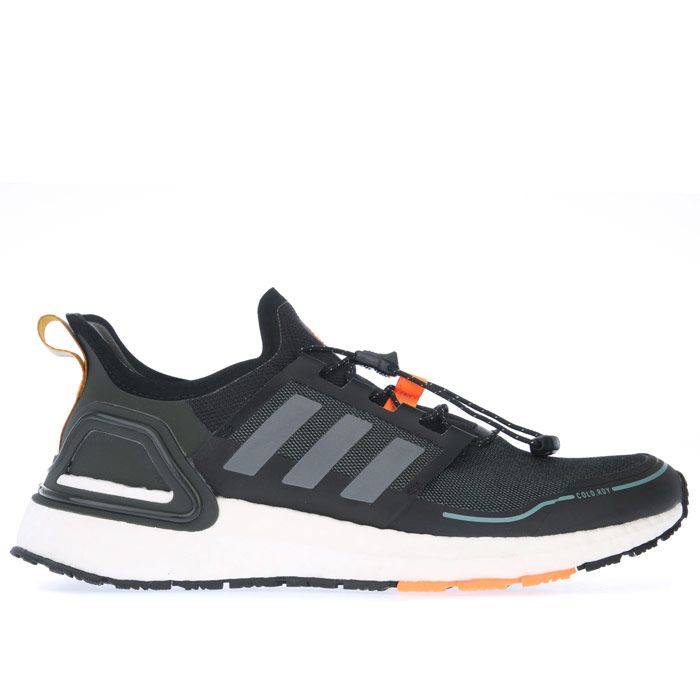 Mens adidas Ultraboost WINTER.RDY Running Shoes in black.- adidas Primeknit textile upper with water-repellent WINTER.RDY.- Comes with speed lacing and regular laces.- Metallic finish on the 3-Stripes.- Responsive Boost midsole. - Water-repellent.- Regular fit.- Stretchweb with Continental™ Rubber outsole.- Textile and synthetic upper  Textile lining  Synthetic sole. - Ref: EG9798