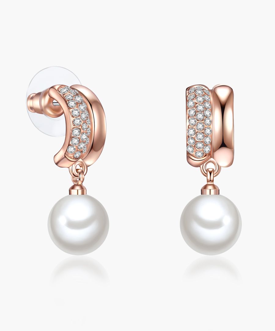 Perldesse white pearl earrings