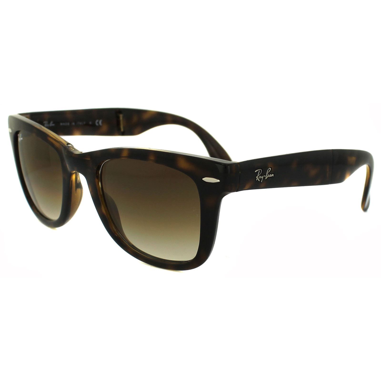 Ray-Ban Sunglasses Folding Wayfarer 4105 Light Havana Brown Gradient ...