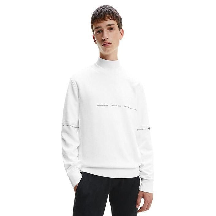 Brand: Calvin Klein Jeans
Gender: Men
Type: Sweatshirts
Season: Spring/Summer

PRODUCT DETAIL
• Color: white
• Pattern: print
• Sleeves: long
• Neckline: round neck

COMPOSITION AND MATERIAL
• Composition: -64% cotton -36% polyester 
•  Washing: machine wash at 30°