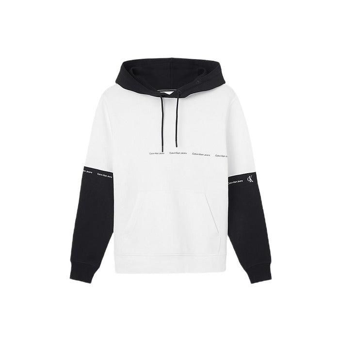 Brand: Calvin Klein Jeans
Gender: Men
Type: Sweatshirts
Season: Spring/Summer

PRODUCT DETAIL
• Color: white
• Sleeves: long
• Collar: hood

COMPOSITION AND MATERIAL
• Composition: -64% cotton -36% polyester 
•  Washing: machine wash at 30°