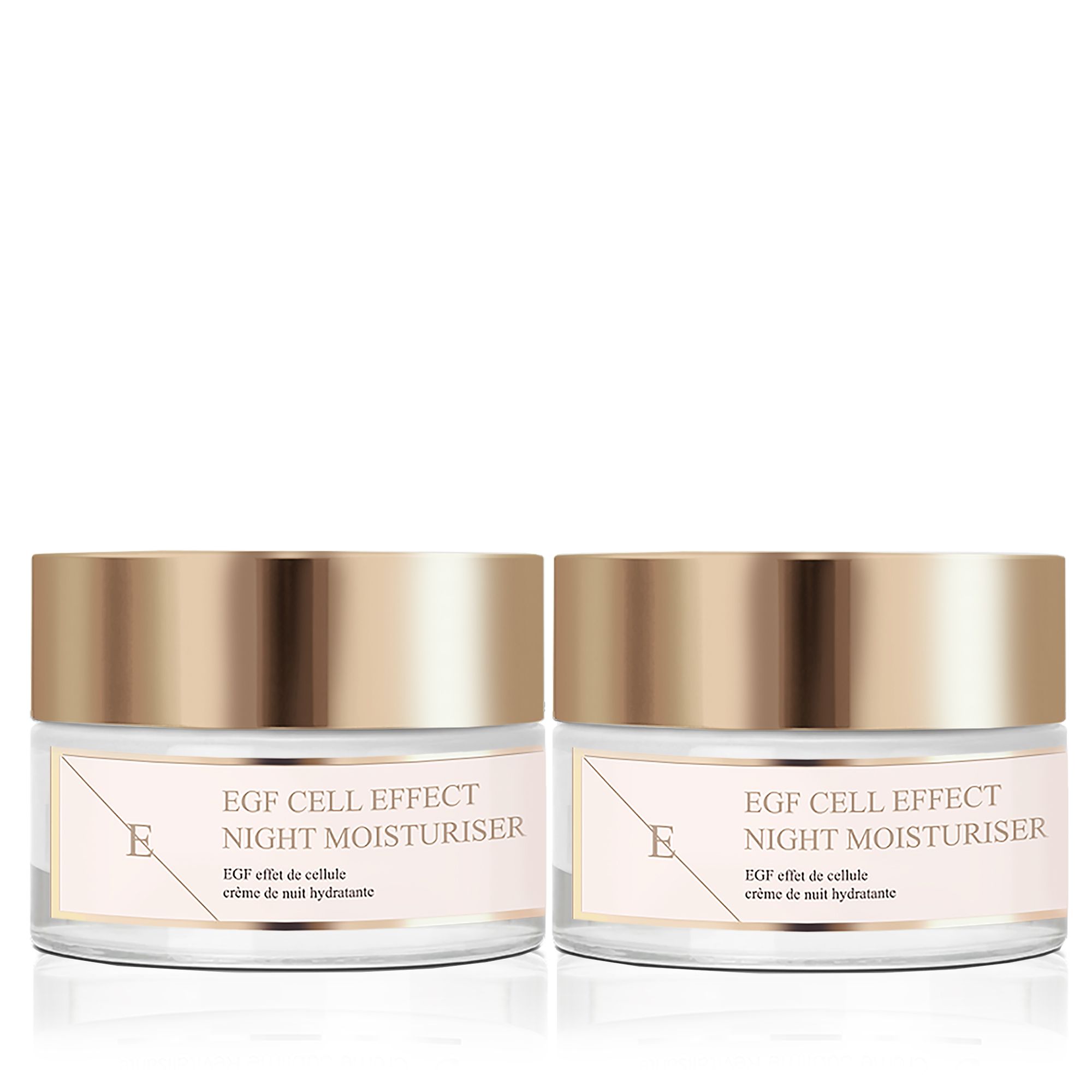 2 x EGF CELL EFFECT NIGHT MOISTURISER

EGF Cell Effect night moisturiser aims to boost hydration and skin renewal for a smooth youthful looking skin. This night moisturiser contains a unique ingredient called SH-Oligopeptide-1 that has an identical chemical structure to an epidermal growth factor. Epidermal growth factor works to increase the rate of renewal of the skin smoothing the look of wrinkles and fine lines.

Key Ingredients:

SH-OLIGOPEPTIDE-1
SH-Oligopeptide-1 that has an identical chemical structure to an epidermal growth factor. Epidermal growth factor works to increase the rate of renewal of the skin smoothing the look of wrinkles and fine lines.

SODIUM HYALURONATE
Hyaluronic Acid is naturally found in our skin, as we age our body's natural production of hyaluronic acid slows down. Hyaluronic acid is a key element making the skin looking plump and youthful as it holds moisture 1000 times its own weight. Our hyaluronic acid is called Sodium Hyaluronate and it is a smaller size of hyaluronic acid that is able to penetrate and hydrate more deeper levels of the skin than normal hyaluronic acid.

JAPANESE TEA OIL
Japanese tea oil is high in antioxidants that protect the skin from free radical stress that can damage the skin.

SHEA BUTTER
Shea butter is known for its moisturising and skin softening benefits. It is also high in vitamin E, A and F that protect the skin from free radical stress.

ARGAN OIL
Argan oil is lightweight quickly absorbing oil with great fatty acids ratio that moisturises the skin and boosts skin softness.

USAGE: Apply a pea-sized amount of the cream on cleansed face, neckline and neck in the evening.Â 

Ingredients: Aqua (Water), Glycerin, Butyrospermum Parkii (Shea) Butter, Urea, Squalane, Argania Spinosa Kernel Oil, Propylene Glycol, Cetearyl Alcohol, Glyceryl Stearate, Isoamyl Cocoate, Caprylic/Capric Triglyceride, Glyceryl Stearate Citrate, Cera Alba, Camellia Japonica Seed Oil, Dimethicone, Phenoxyethanol, Cyclopentasiloxane, Cyclohexasiloxane, SH-Oligopeptide-1, Sodium Hyaluronate, Hydrogenated Lecithin, Sodium Oleate, Glycine Soja (Soyabean) Oil, Acrylates/C10-30 Alkyl Acrylate Crosspolymer, Triethanolamine, Ethylhexylglycerin, Parfum (Fragrance), Disodium EDTA, BHA, Benzyl Salicylate, Butylphenyl Methylpropional, Linalool.