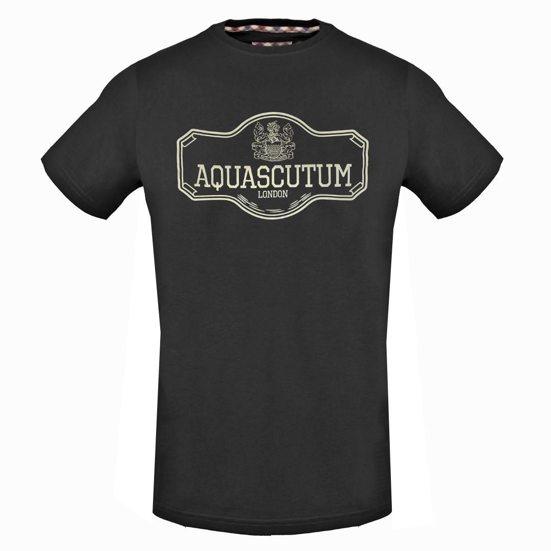 AQUASCUTUM Firmare POST Logo Black T-shirt 