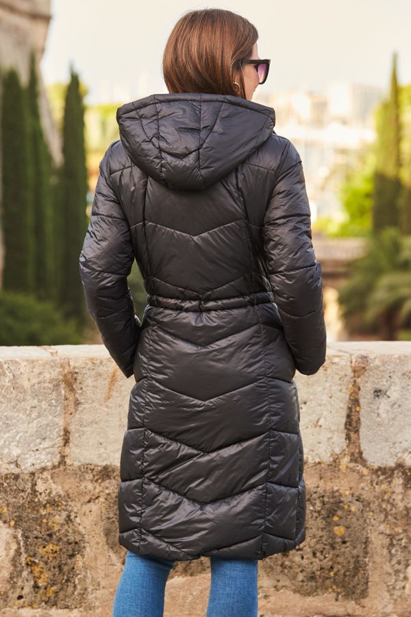REASONS TO BUY:

Nothing will keep you cosier
Padded longline design for maximum warmth
Drawstring waist to create shape
Hood, because getting wet isn't fun
Fully-lined for extra cosiness
Add boots for a chic dog-walking look