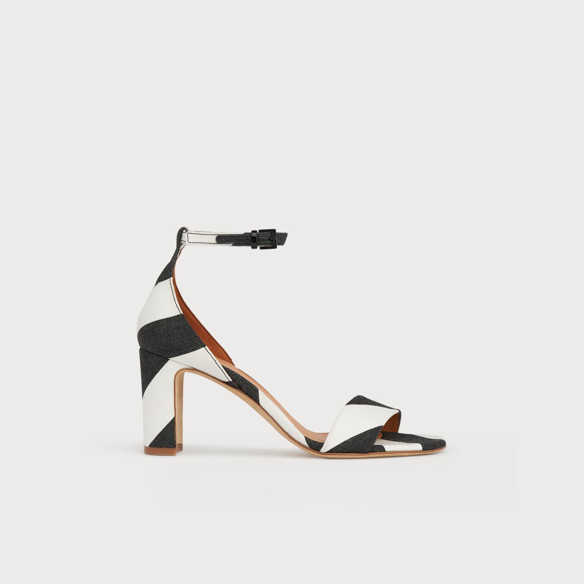 LK Bennett Nissi Sandal, Black/White