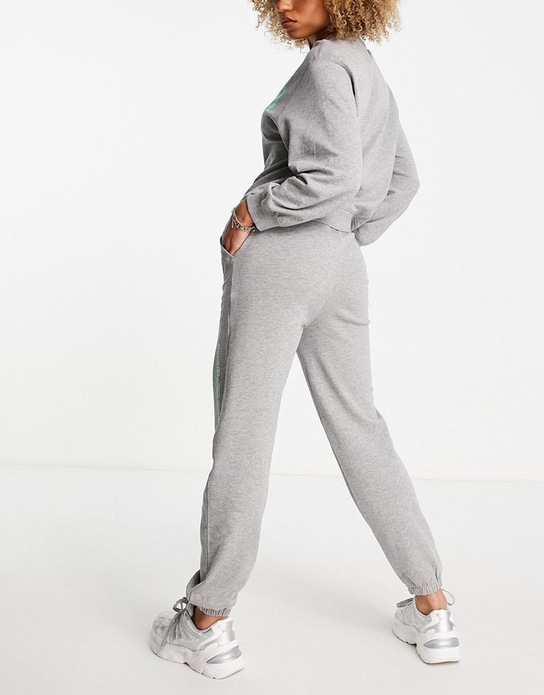 Asos Design Jogger With San Diego Graphic In Grey Marl Co Ord