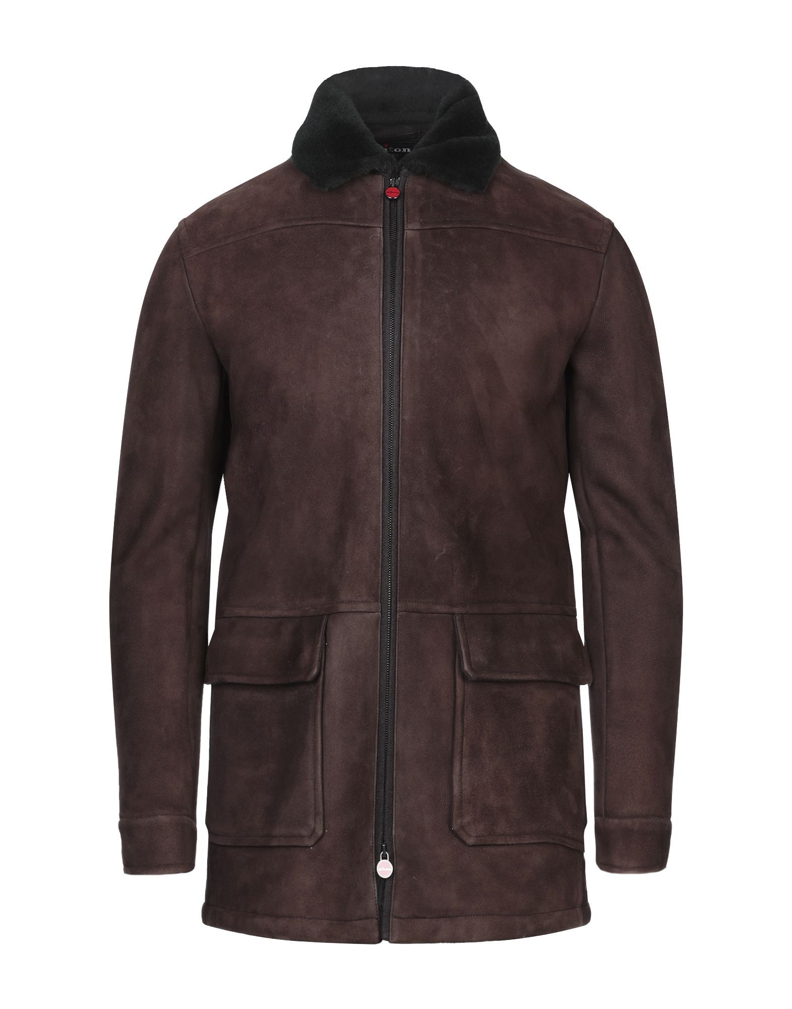 leather, suede effect, no appliqués, solid colour, single-breasted , zip, classic neckline, multipockets, two inside pockets, long sleeves, fur inner, contains non-textile parts of animal origin
