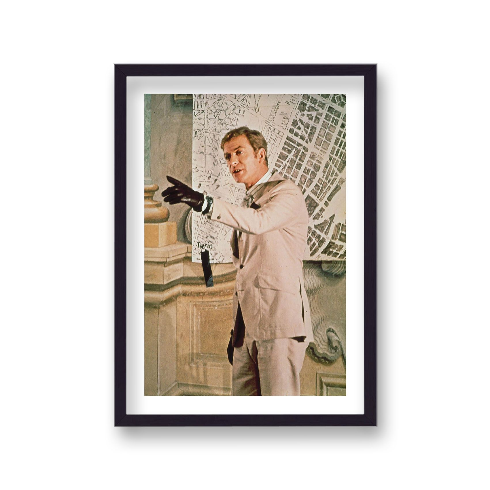 Michael Caine as Charlie Croker in Scene from The Italian Job 1969 Vintage Icon Print