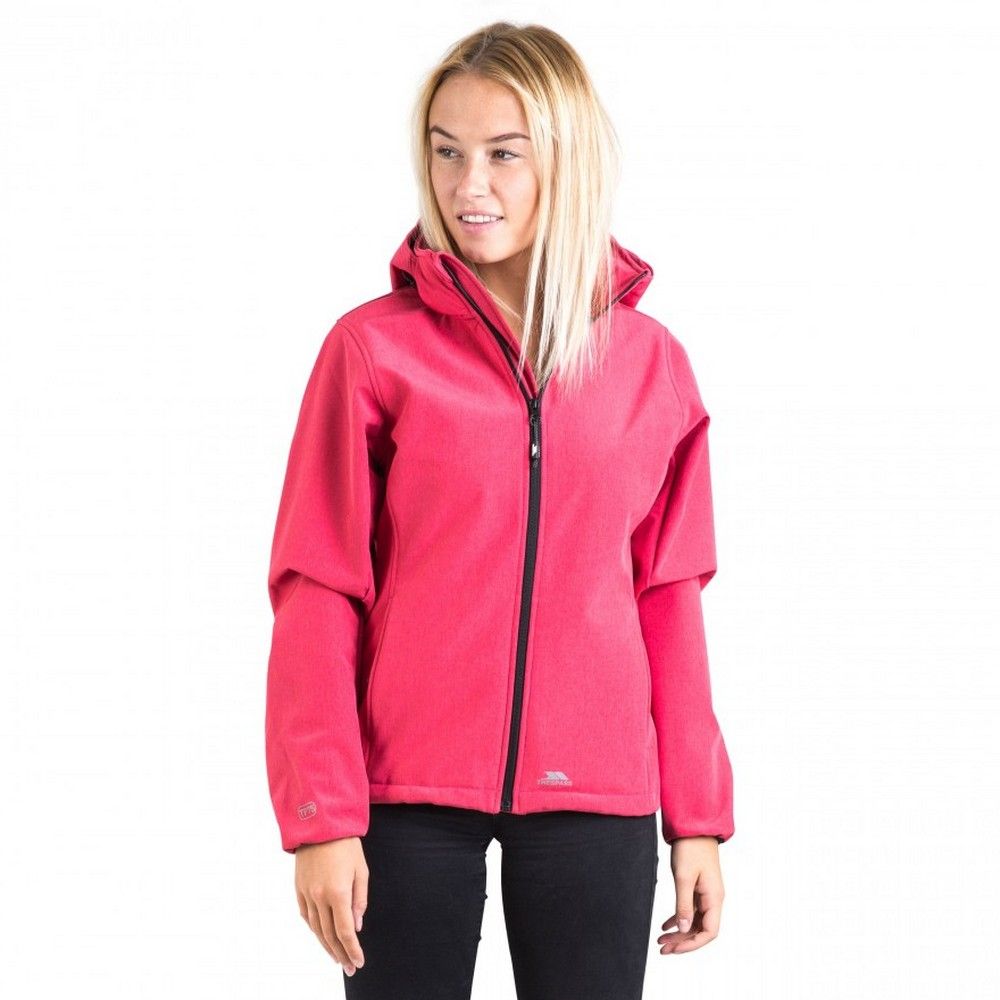 Adjustable zip off hood. 2 zip pockets. Binding at cuff. Chin guard. Contrast bonded faux fur back. Waterproof 8000mm, breathable 3000mvp, windproof. 92% Polyester/8% Elastane, TPU membrane. Trespass Womens Chest Sizing (approx): XS/8 - 32in/81cm, S/10 - 34in/86cm, M/12 - 36in/91.4cm, L/14 - 38in/96.5cm, XL/16 - 40in/101.5cm, XXL/18 - 42in/106.5cm.