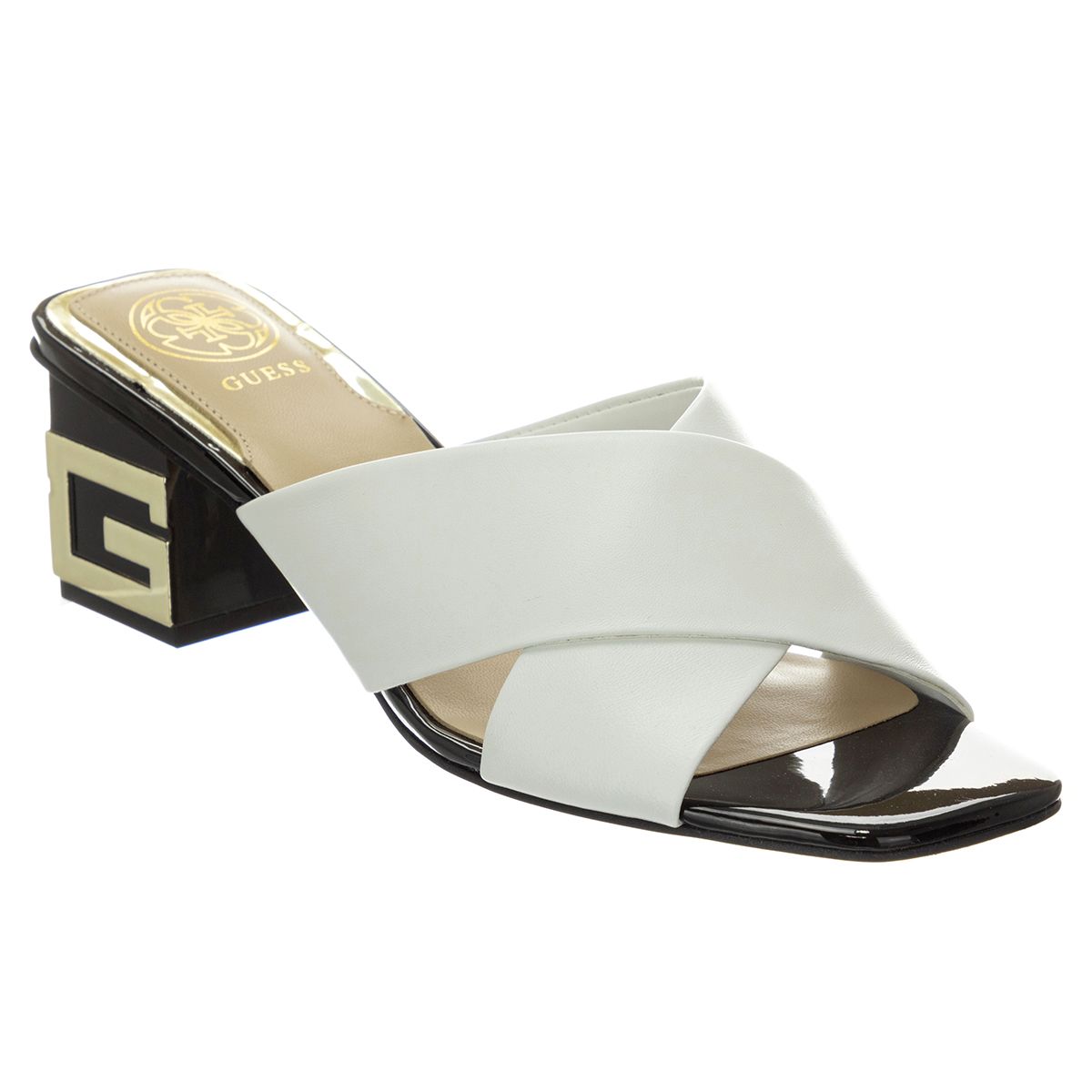 Guess FL6DRALEA03-WHITE-37 Comfortable and trendy, these white sandals are the ideal shoe for summer.