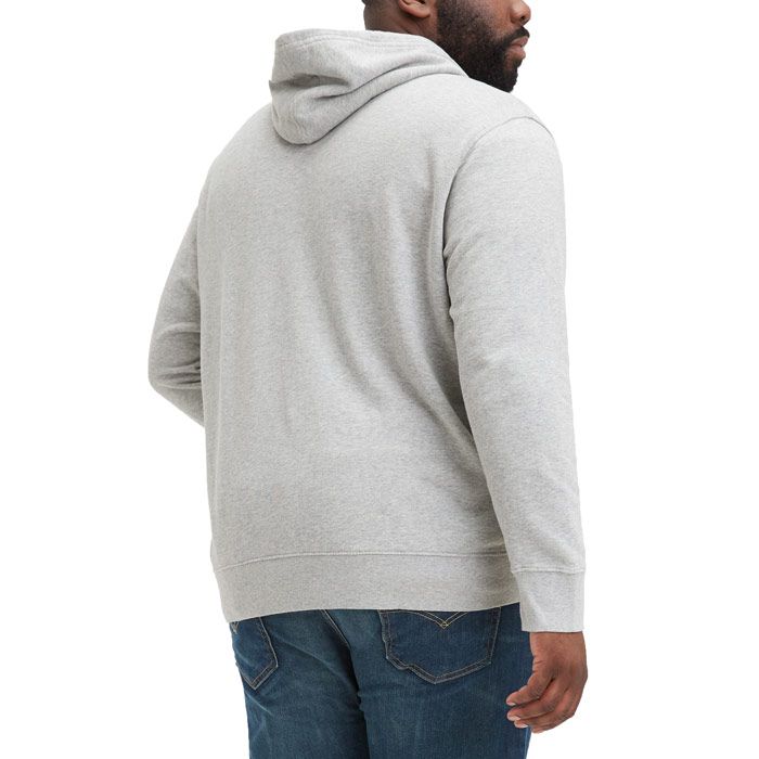 Mens Levis Classic House Mark Zip Hoody in grey heather.<BR><BR>- Lined drawcord hood.<BR>- Long sleeves.<BR>- Zip fastening.<BR>- Split pouch pocket.<BR>- Batwing logo to the chest.<BR>- Ribbed cuffs and hem.<BR>- Soft fleece lining.<BR>- 100% Cotton.  Machine wash at 30 degrees.<BR>- Ref: 568160000
