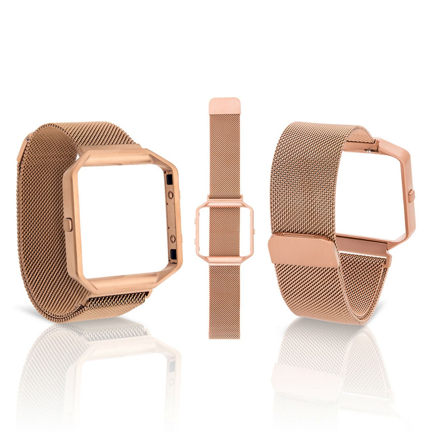 AQ Fitbit Blaze straps Rose Gold  A must Have for Fitbit Blaze, nice replacement accessories for Fitbit Blaze Smart Watch. Easy to install and remove. A high-quality wristband cover protects your smartwatch without falling off. Comfortable, durable materials make these bands your go-to accessory through exercise, sweat, sleep, and beyond. Features a combination of functionality and style.
