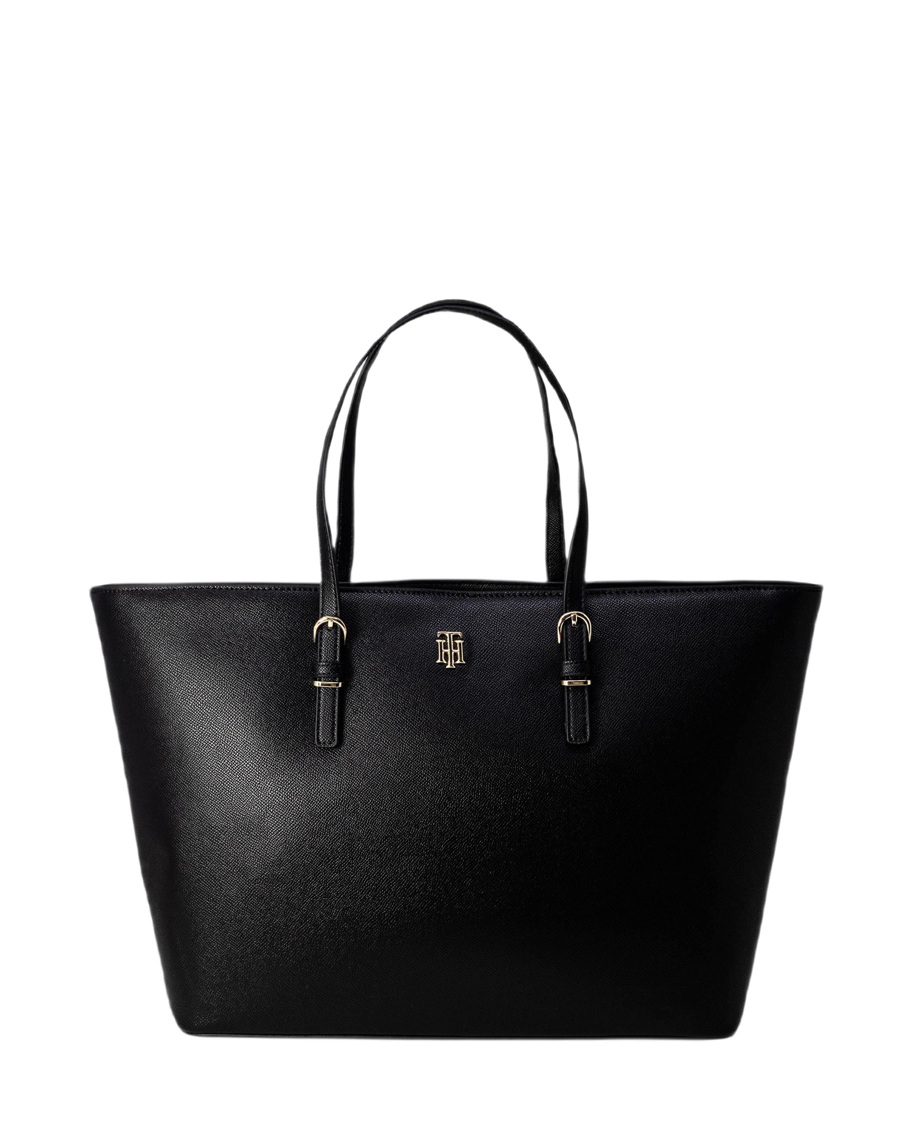 Brand: Tommy Hilfiger Jeans Gender: Women Type: Bags Season: Spring/Summer  PRODUCT DETAIL • Color: black • Fastening: with zip • Size (cm): 30x45x14 • Details: -handbag   COMPOSITION AND MATERIAL • Composition: -100%  polyurethane
