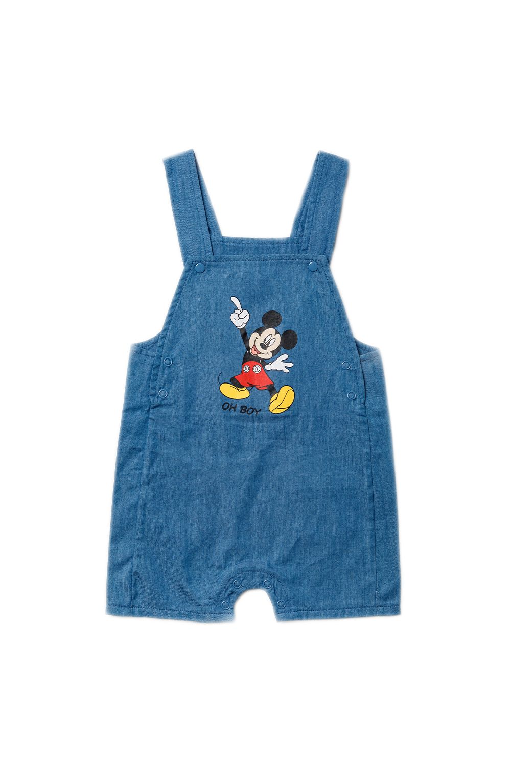 This adorable Disney Baby two-piece set features a classic Mickey Mouse print. The set includes a srtipey t-shirt and chambray style dungarees. Both the t-shirt and dungarees are cotton, keeping your little one comfortable. This set would make a lovely gift, or a new addition to your little ones wardrobe!