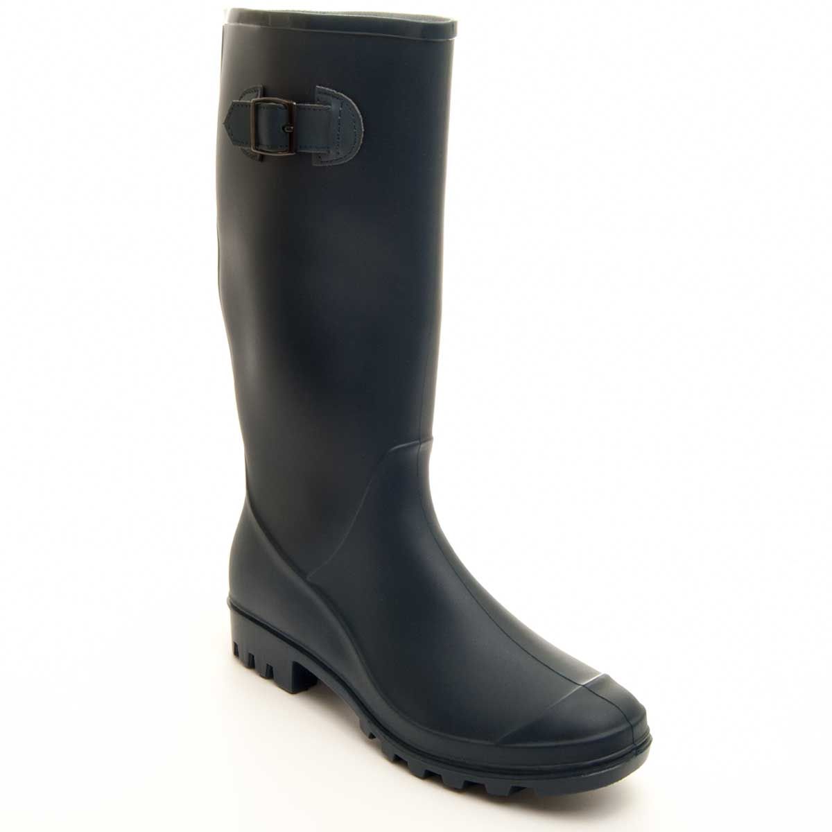 Capsula by Kelara collection. High cane boot with measures: 31cm * 15cm. Perfect for rainy days as it keeps the feet warm and dry. Detail of external side buckle. Both sole and outer lining are one piece so that water does not penetrate. Anti-slip rubber floor. Previous and later reinforcement for durability. Removable padded template.