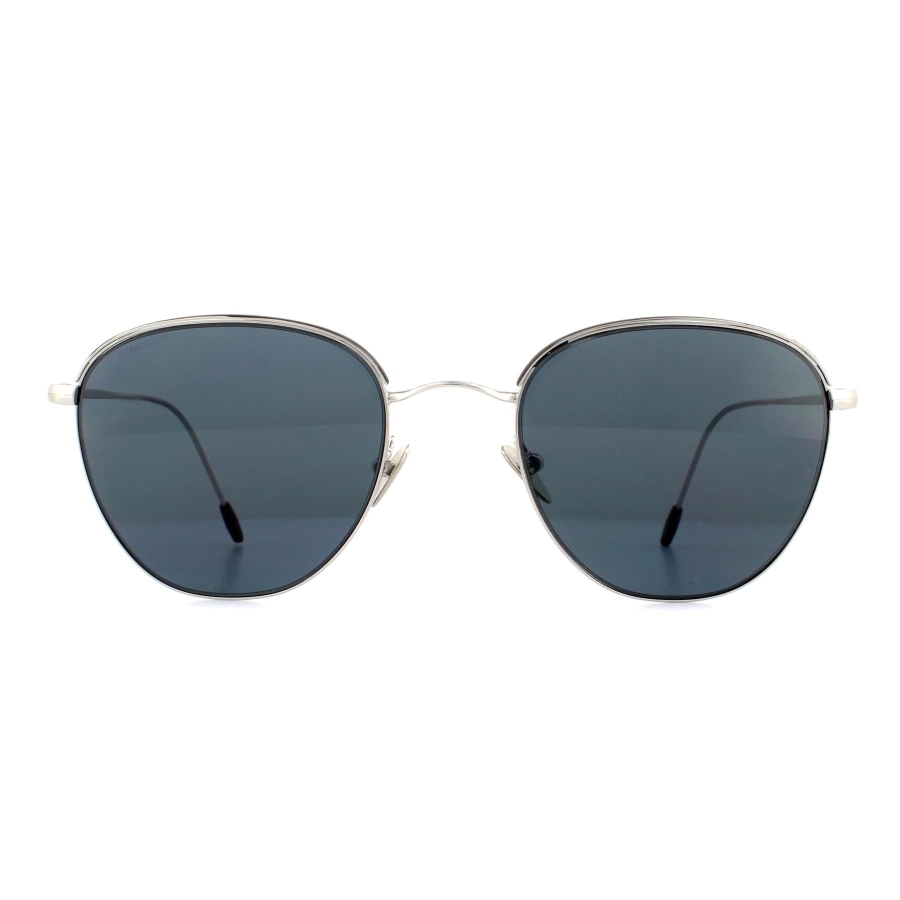 Giorgio Armani Sunglasses AR6048 301587 Silver and Matte Black Grey have a metal frame which is a Round shape and is for men