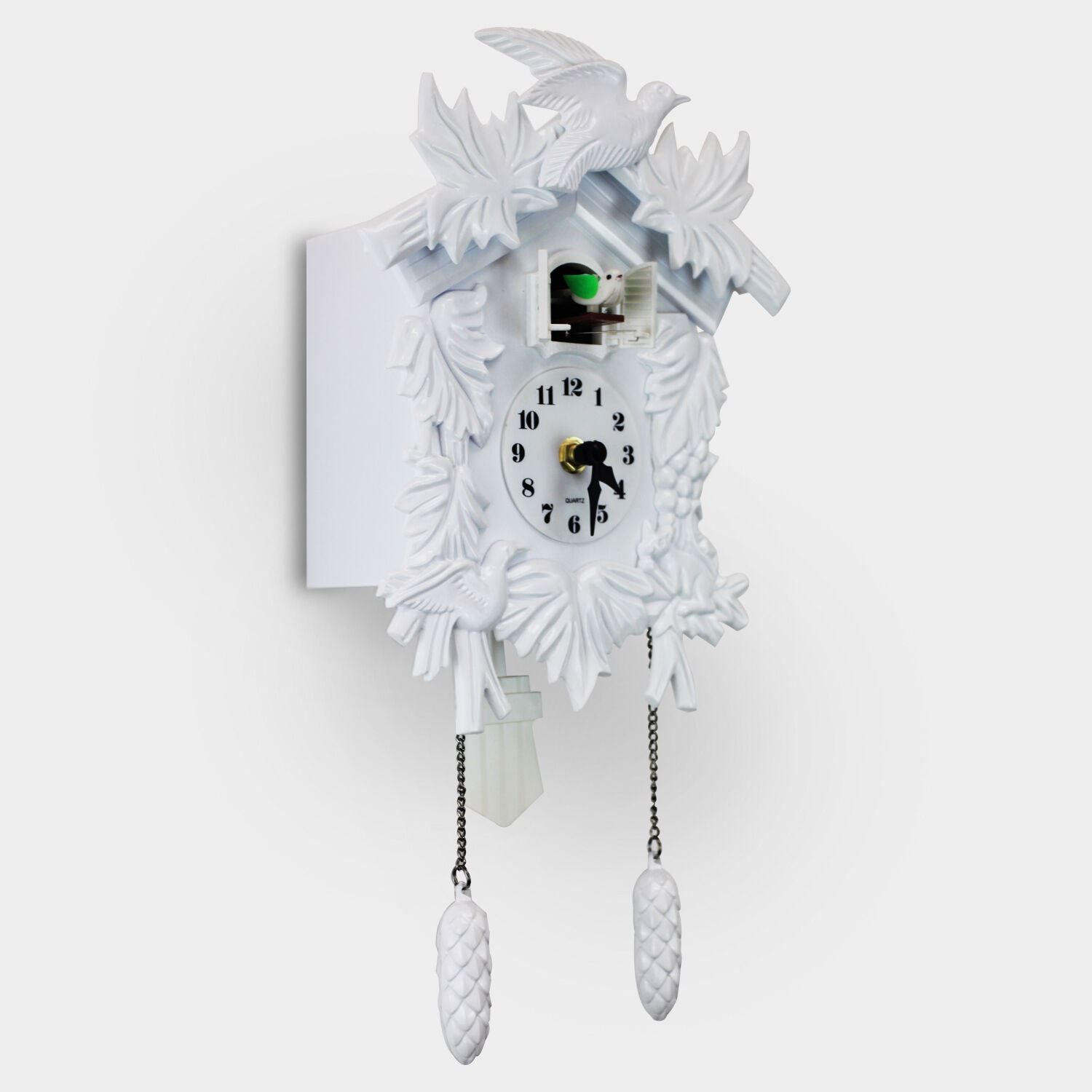 Walplus White Cuckoo Clock, Bedroom, Living room, Modern, Home office
