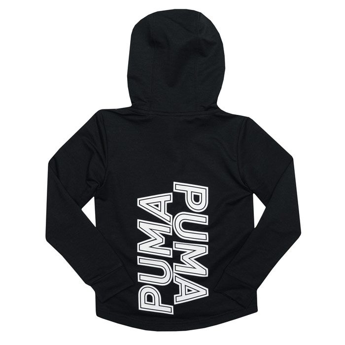Puma Junior Boys Modern Sport Jacket in black.<BR><BR>- Puma logo to the chest.<BR>- Central zip fastening.<BR>- Two side pockets.<BR>- Large printed Puma branding to the back.<BR>- 69% Polyester  24% Viscose  7% Elastane. Machine washable.<BR>- REF: 58143401