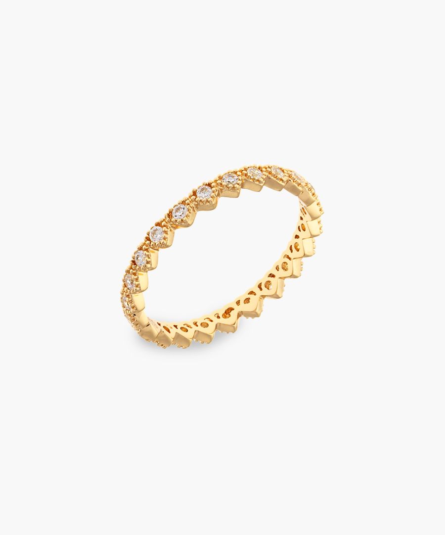 18k yellow gold-plated ring