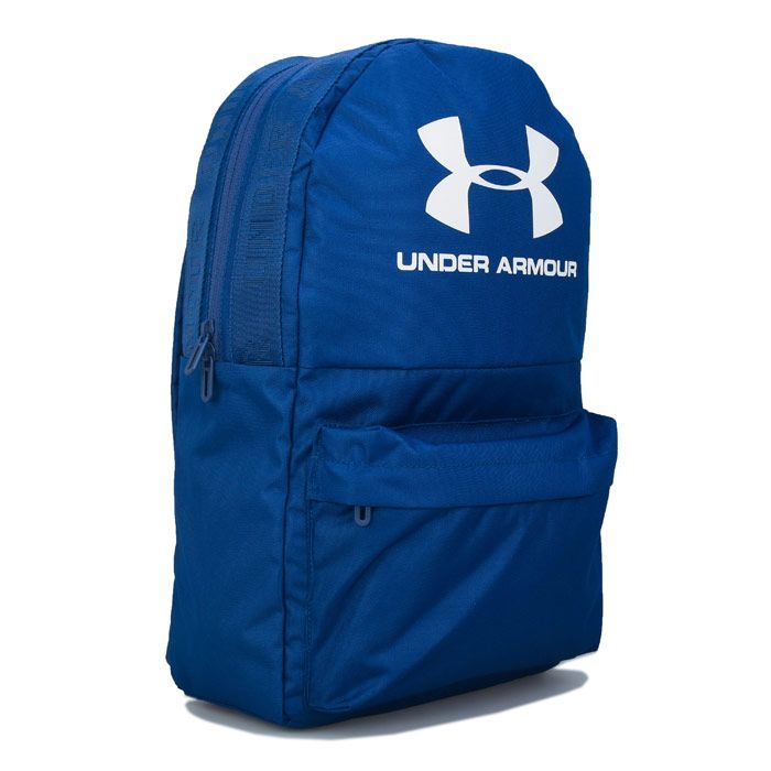 Mens Under Armour Loudon Backpack in blue.- Adjustable HeatGear® shoulder straps.- UA Storm technology repels water without sacrificing breathability.- Soft-lined laptop sleeve—holds up to 15in MacBook Pro® or similarly sized laptop.- 1 zip-shut main compartment.- Large  zipped valuables pocket at the front.- Jacquard wordmark webbing across top.- Top grip handle.- Dimensions: 30 cm W x 13 cm H x 45 cm L.- Main material: 100% Polyester.- Ref: 1342654449Measurements are intended for guidance on