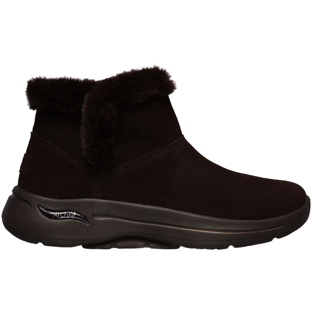 Skechers Womens Go Walk Arch Fit Cherish Slip On Ankle Boots