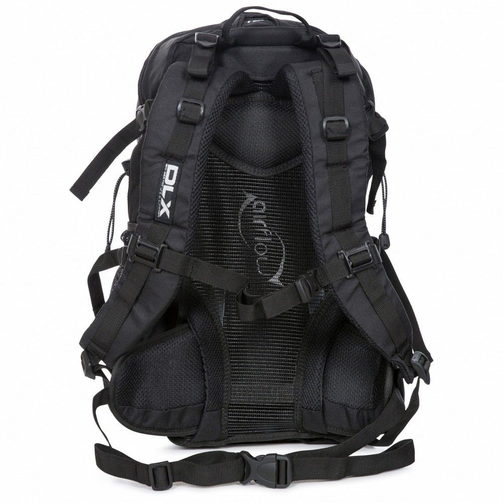 Material: 100% polyester mini ripstop. 28 Litre rucksack. Waterproof zipped pocket. Mesh lined padded straps. Mesh venting system. Trekking pole loops.