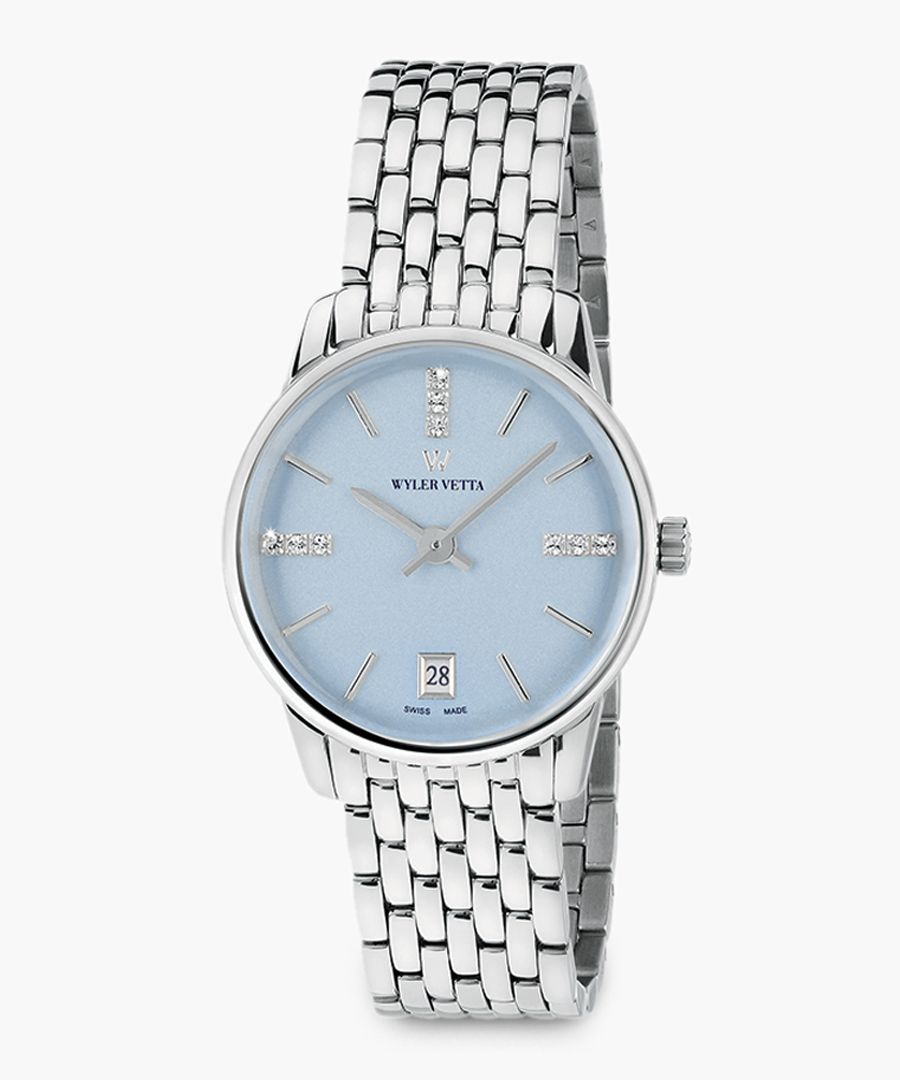 Opera light blue stainless steel watch