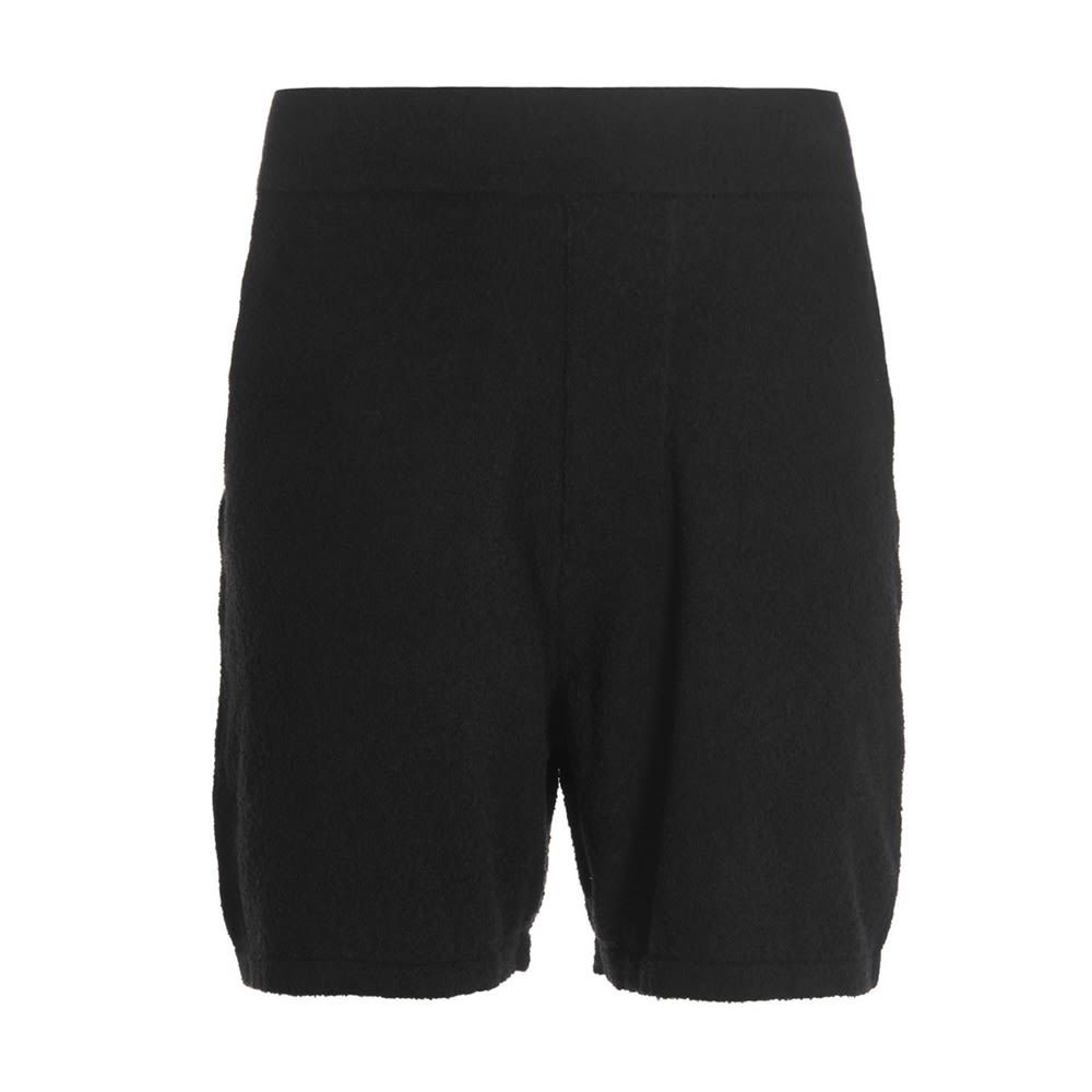 'Sponge towel’ terry-cloth effect cotton bermuda shorts featuring an elastic waistband.