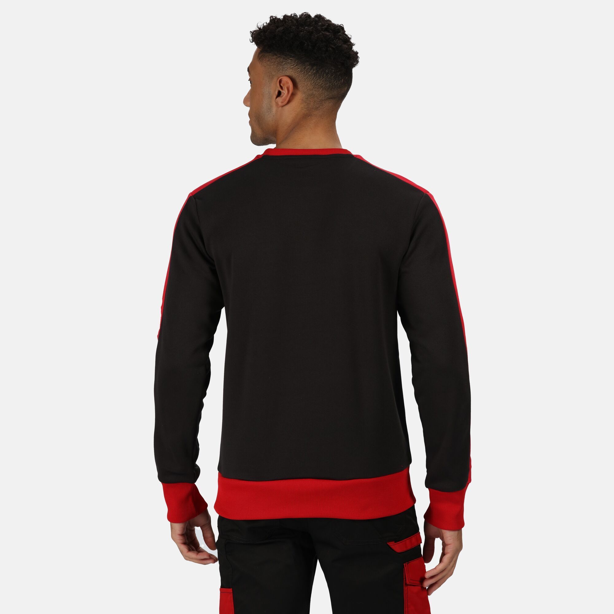 100% brushed back polyester. Quick drying. Ribbed collar, hem and cuffs. Double layer shoulder panels for extra wear and comfort. No external logo branding.