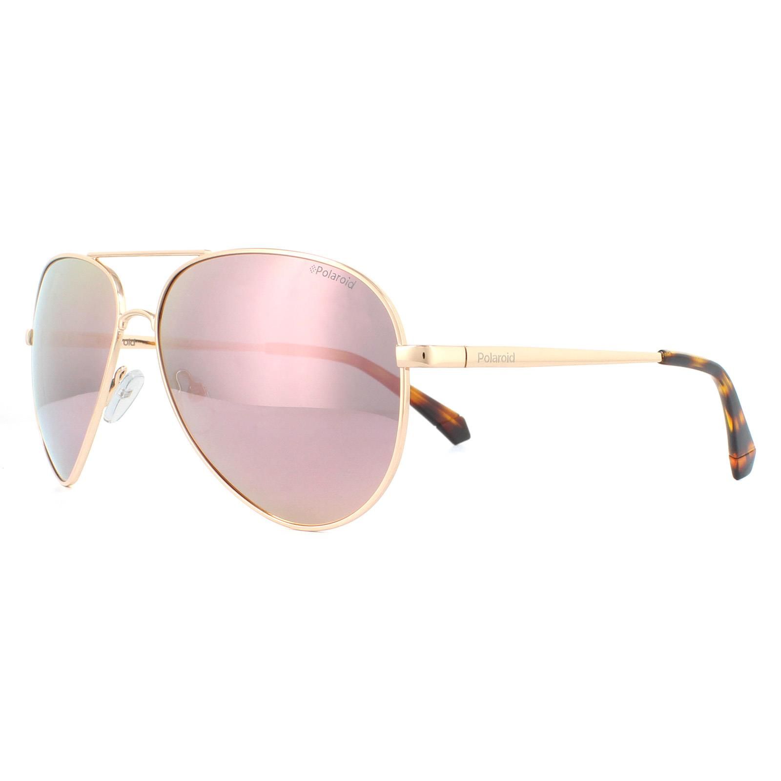 Polaroid Sunglasses PLD 6012/N/NEW DDB JQ Gold Copper Rose Gold Mirror Polarized are a bang up to date bright colour themed model with coloured mirrored lenses giving a youthful look to the classic aviator style. The lenses all still have the superb Polaroid Ultrasight polarized lenses for glare reduction and comfortable all day clarity.