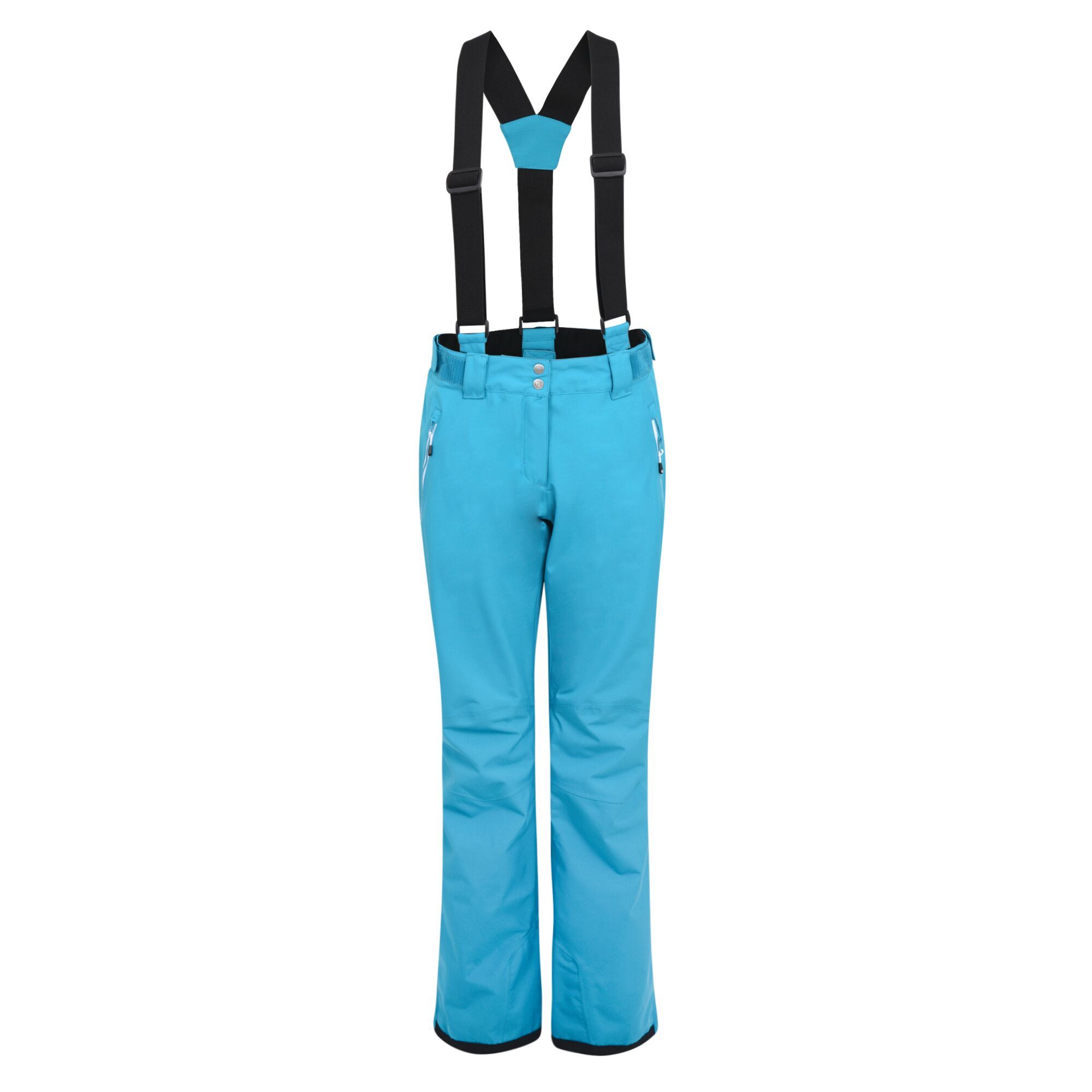 100% Ared V02 20000 Oxford polyester. Durable water repellent finish. Adjustable detachable braces with front slider system. 2 x side zipped pockets. Reinforced self fabric overlay at inner ankle. Zip gusset at hem. Integral snow gaiters. High backed adjustable waist system. Articulated knee design.