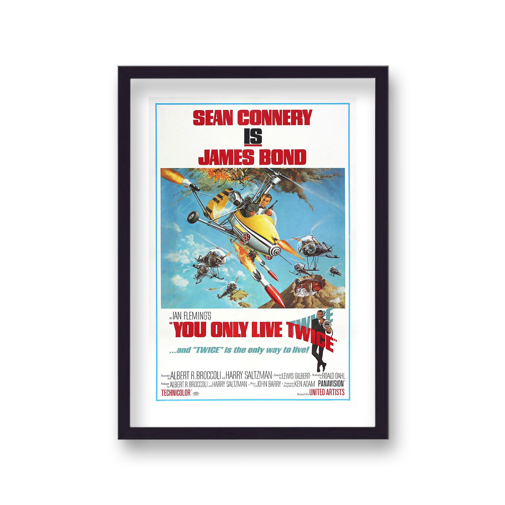 Sean Connery As James Bond You Only Live Twice Vintage Movie Poster Design 1 Portrait