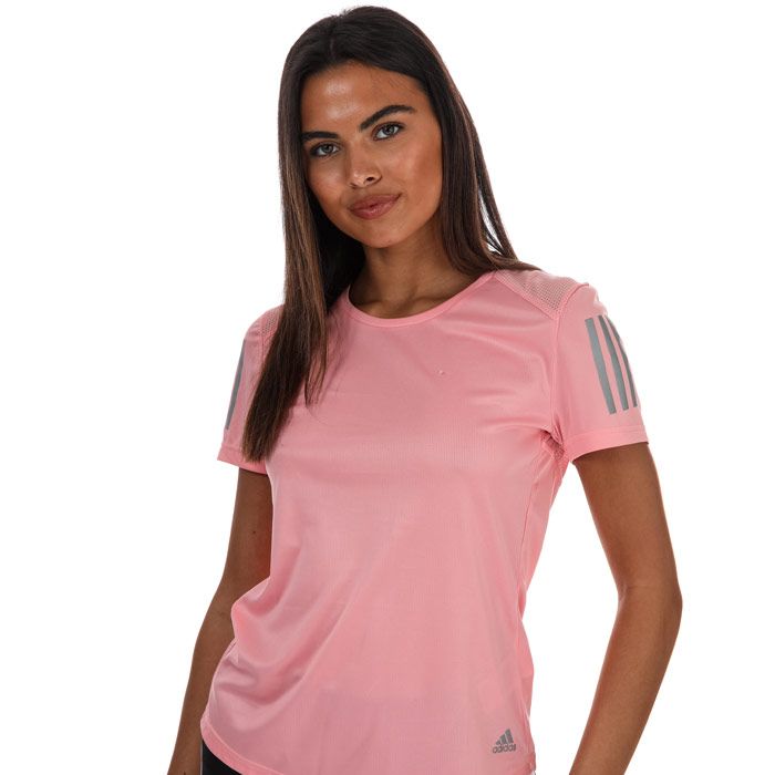 Women's Adidas Own The Run T-Shirt in Pink