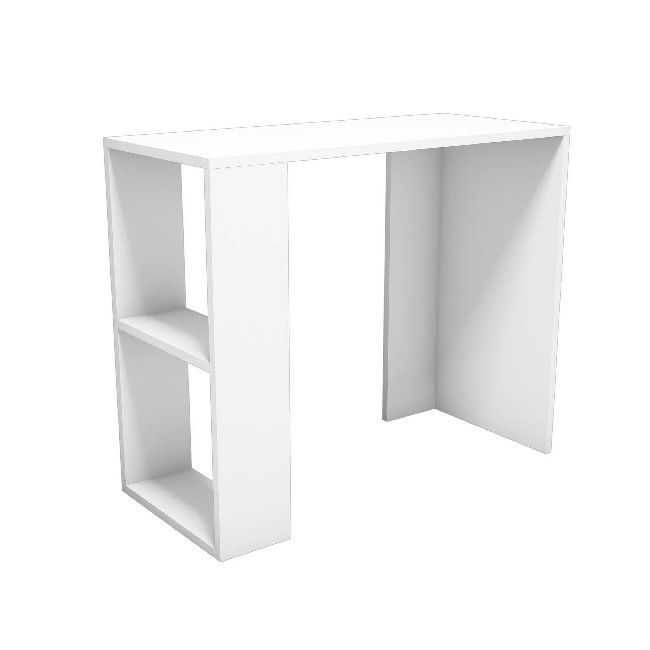 This modern and functional desk is the perfect solution to make your work more comfortable. It is suitable for supporting all computers and printers. Thanks to its design it is ideal for both home and office. Easy-to-clean and easy-to-assemble assembly kit included. Color: White | Product Dimensions: W90xD40xH75 cm | Material: Melamine Chipboard, PVC | Product Weight: 15 Kg | Supported Weight: 20 Kg | Packaging Weight: W94xD44xH8 cm Kg | Number of Boxes: 1 | Packaging Dimensions: W94xD44xH8 cm.