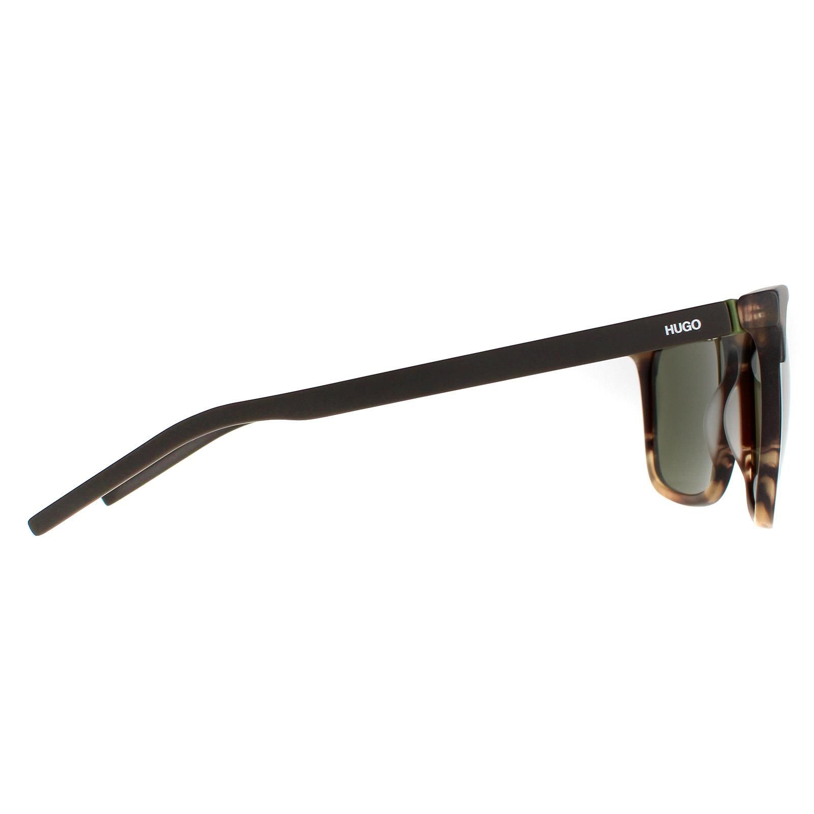 Hugo by Hugo Boss Rectangle Mens Brown Havana Green HG 1086/S  Hugo by Hugo Boss are a simple square style made from lightweight acetate. The slim temples are finished with the Hugo logo for brand authenticity.
