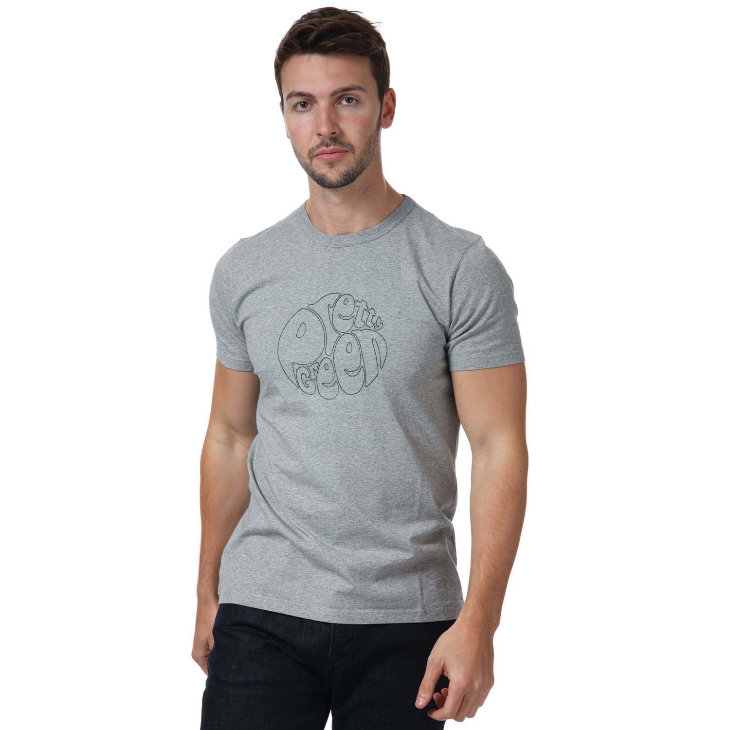 Pretty Green Minoris Logo T- Shirt in grey marl.- Ribbed crew neckline.- Short sleeves.- Signature Pretty Green logo is embroidered on the chest.- Slim fit.- 100% Organic Cotton.- Ref:G21Q3MUJER907G